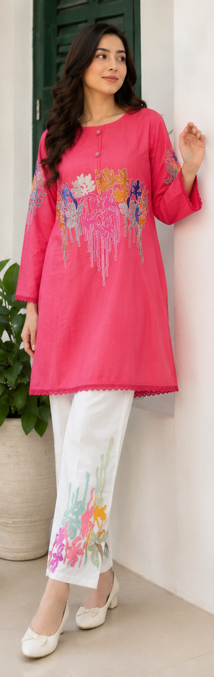 Stitched Embroidered, 2 PC - Image 3