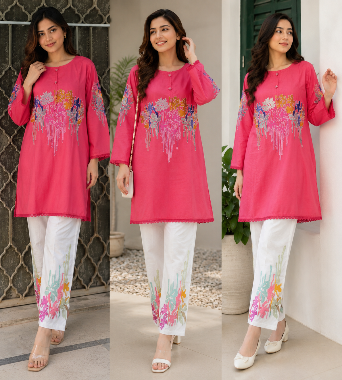 Stitched Embroidered, 2 PC - Image 4