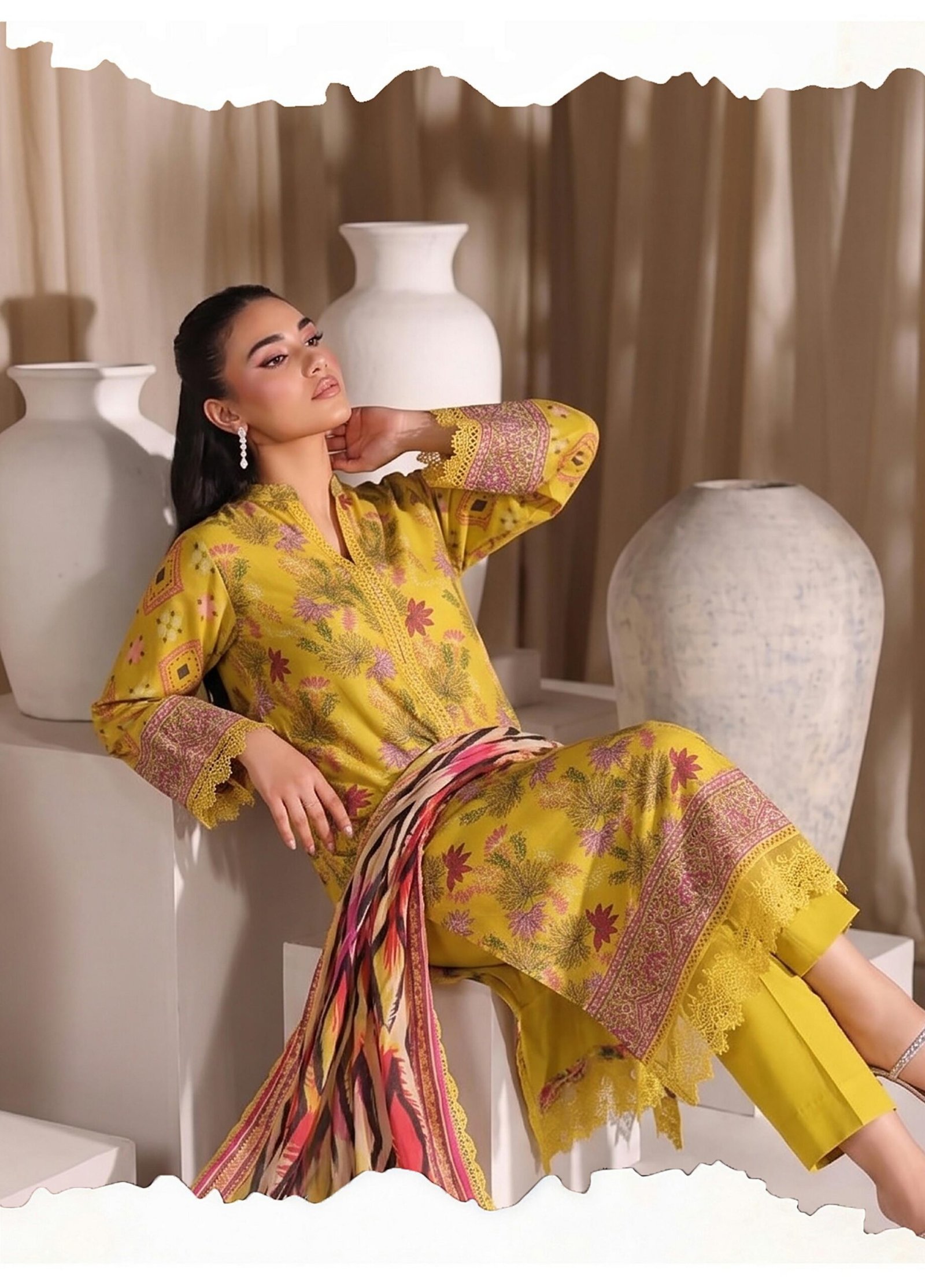 EveryDay, 3 PCs, Unstitched, Digital Printed Premium Lawn - Image 3