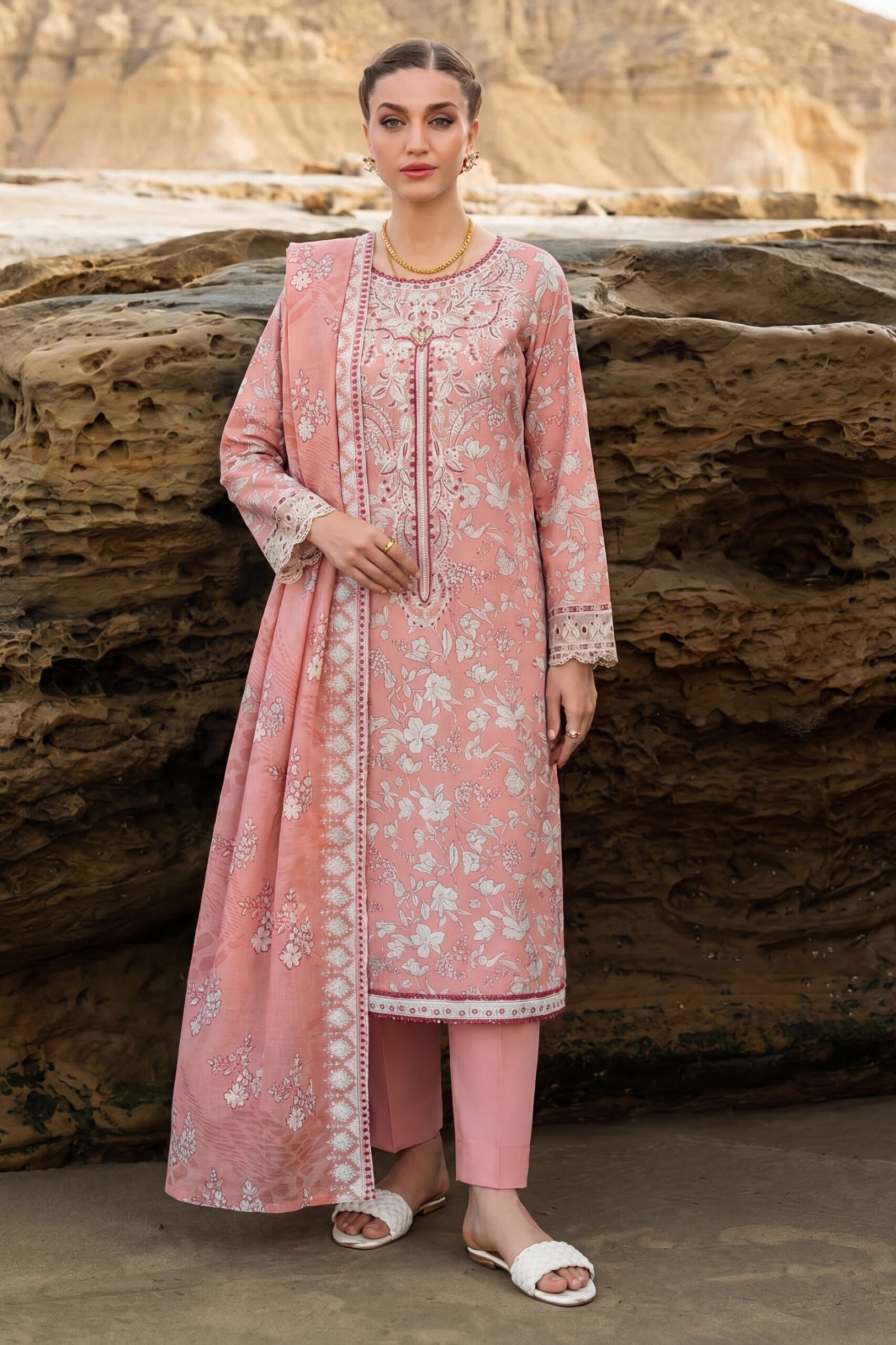 3 Piece, Unstiched, Digital Printed Lawn
