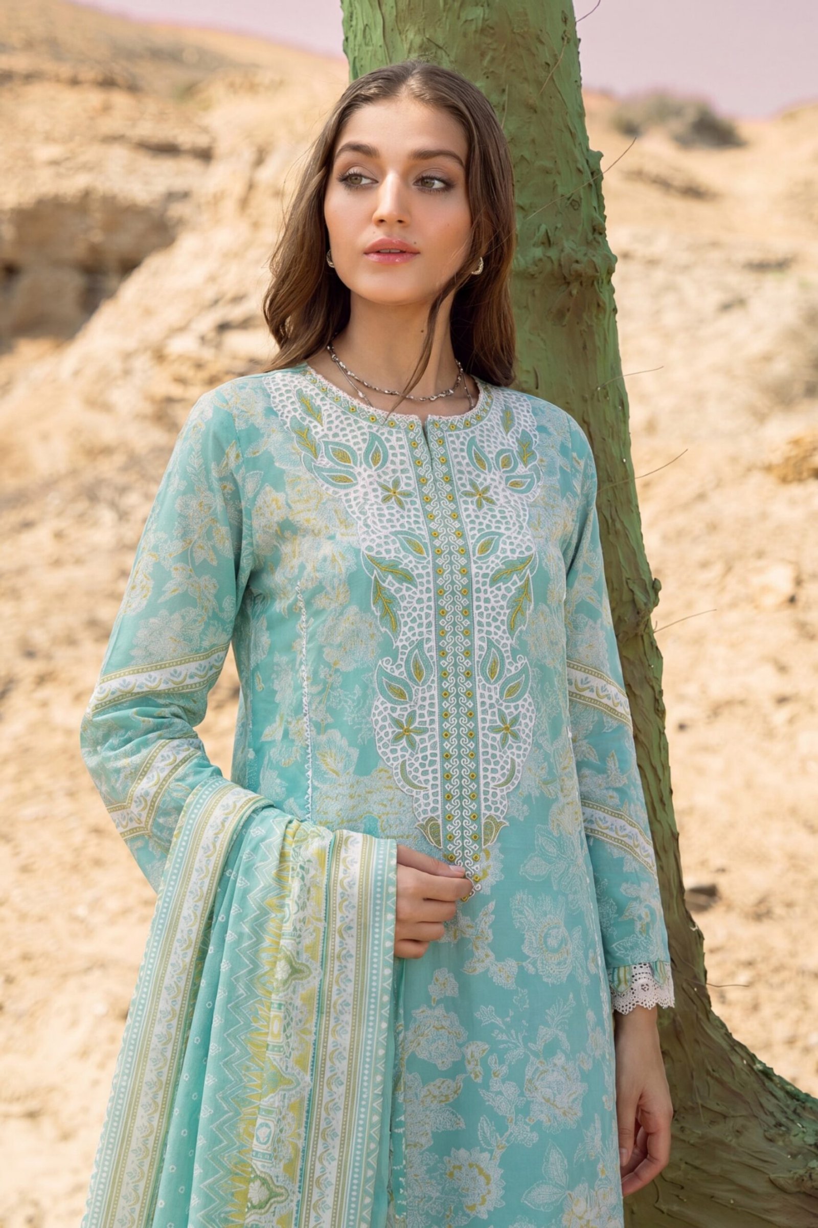 3 Piece, Unstiched, Digital Printed Lawn - Image 2