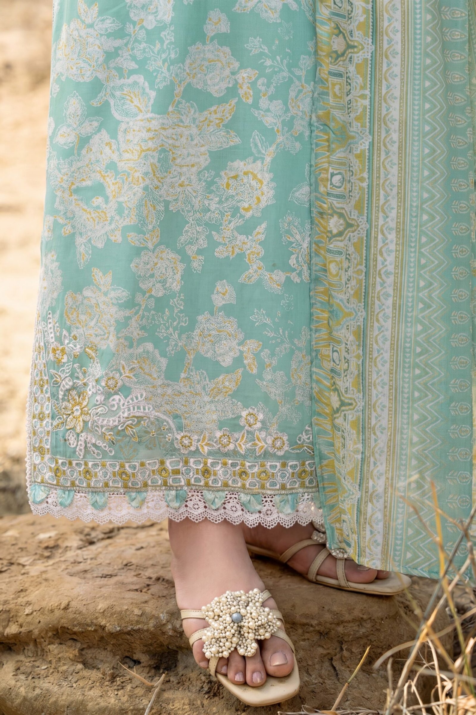 3 Piece, Unstiched, Digital Printed Lawn - Image 3