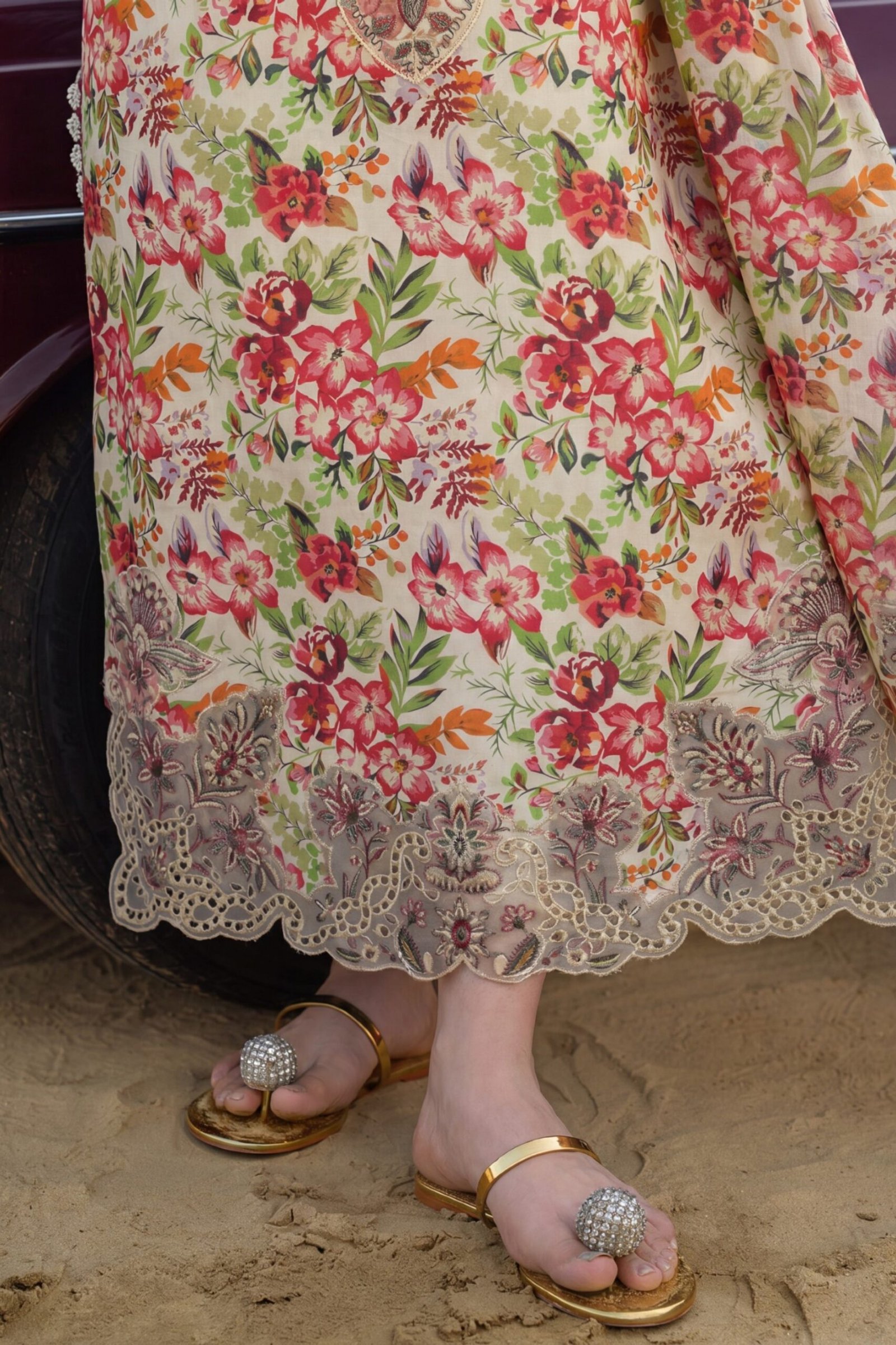 3 Piece, Unstiched, Digital Printed Lawn - Image 2